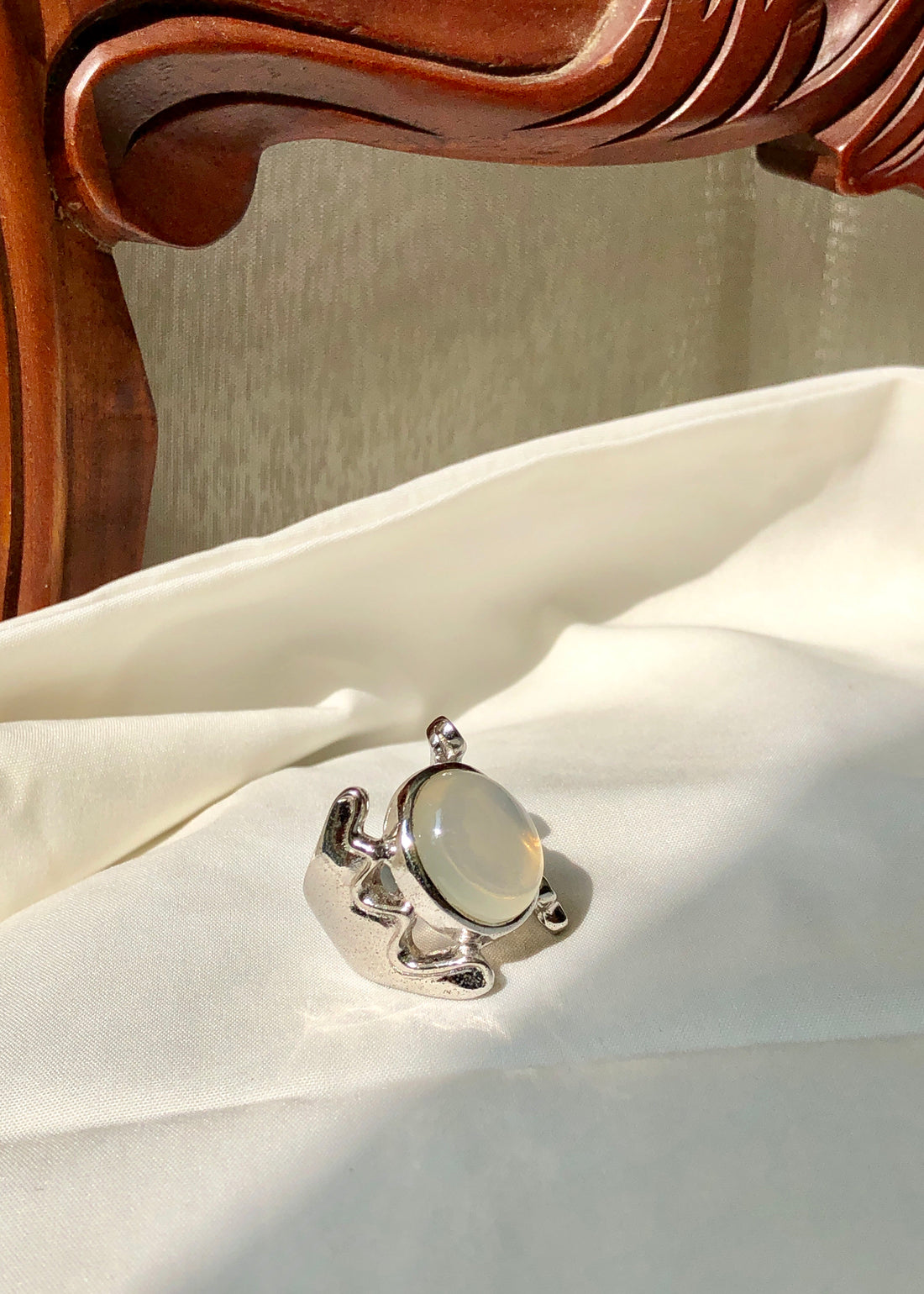 Aqua Moonstone Ring