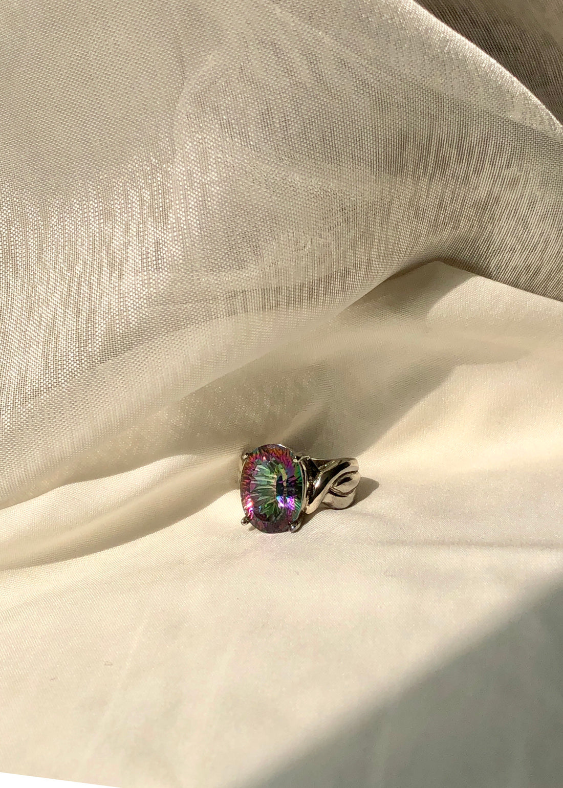 Mystic Rainbow Topaz Statement Ring