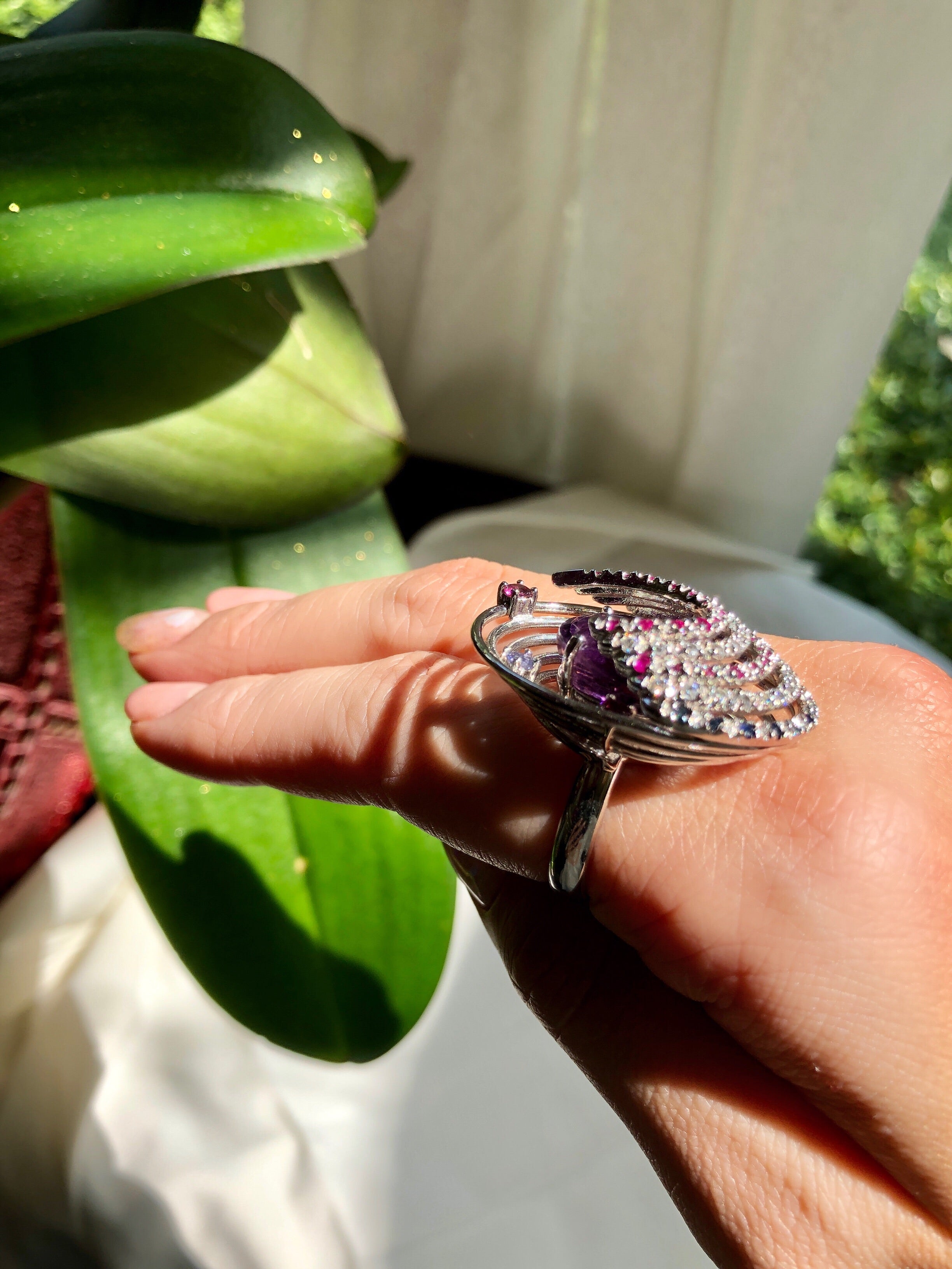 Amethyst Statement Ring