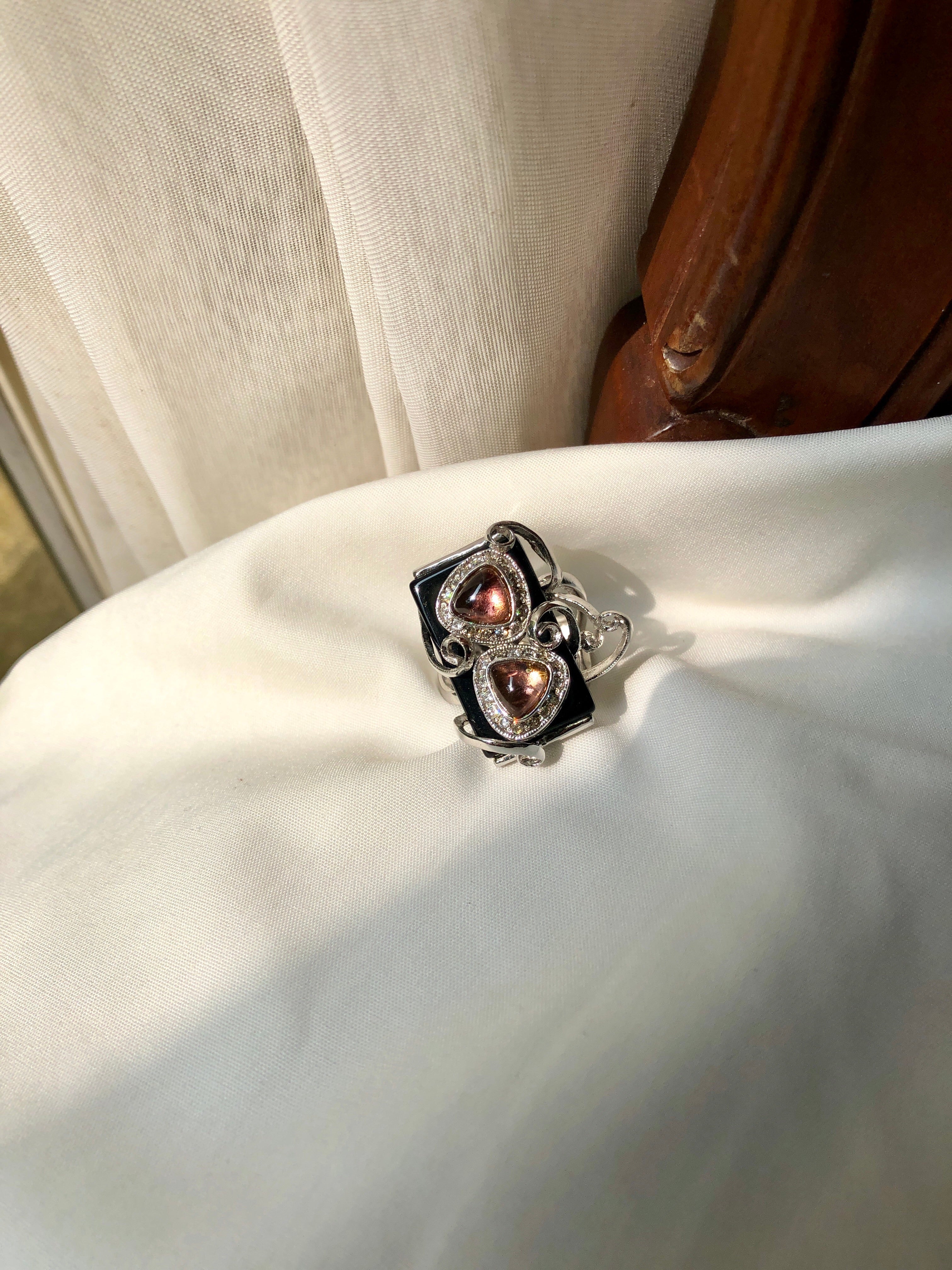 Art Deco Rubellite Tourmaline Ring