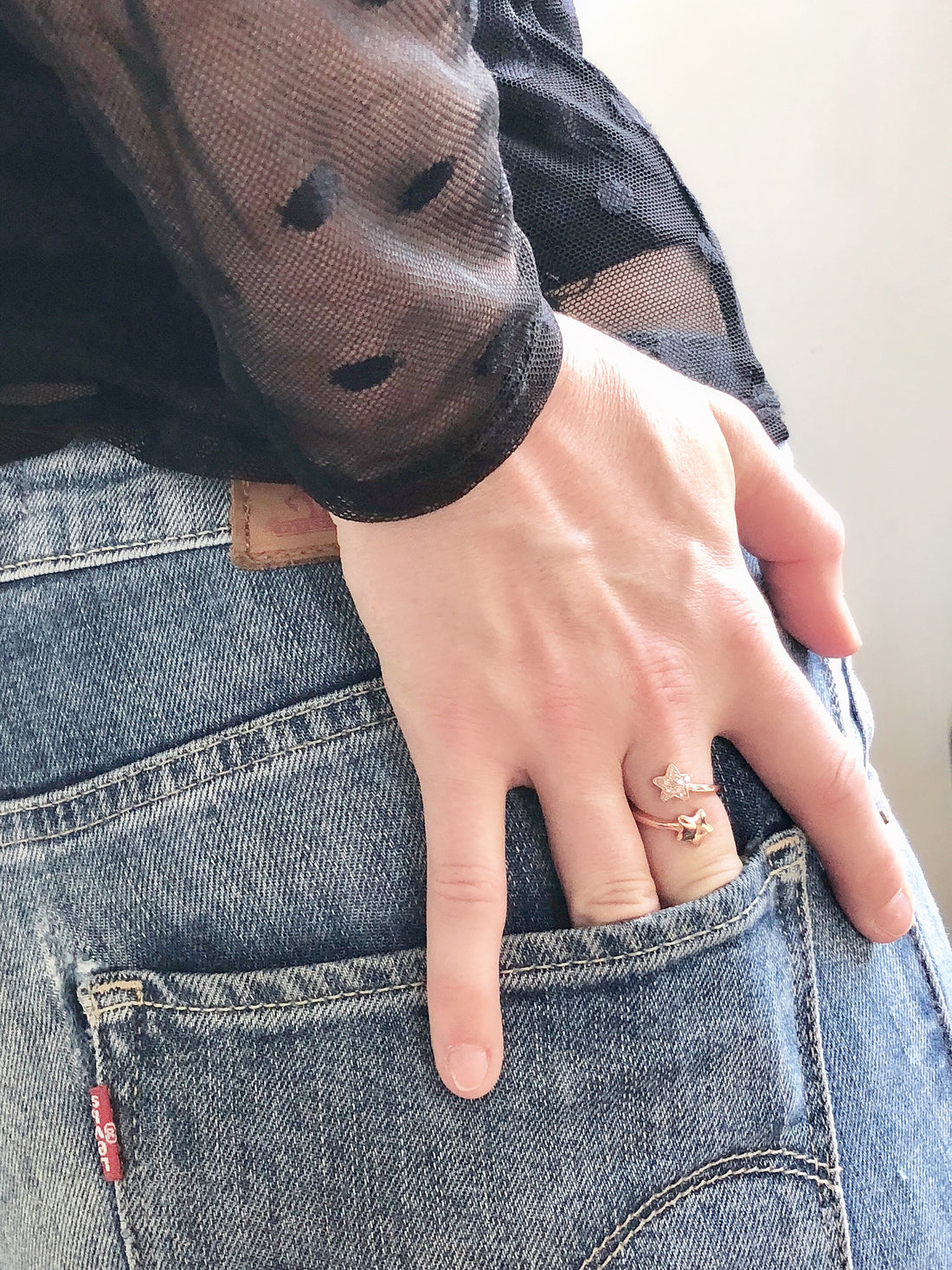 Stardust Natural Diamond Ring in Rose Gold