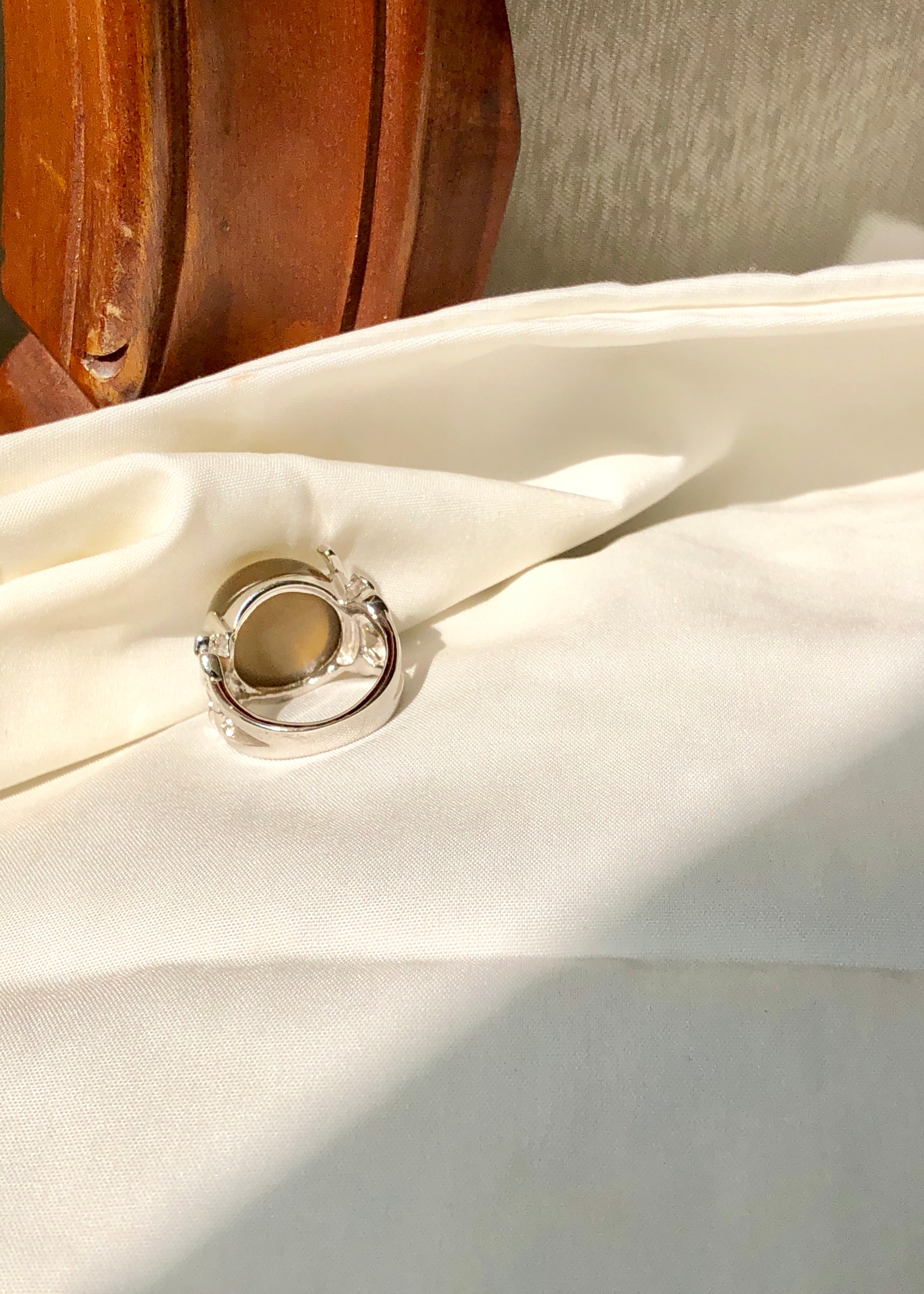 Apple Gummy Opaque Star Moonstone Ring