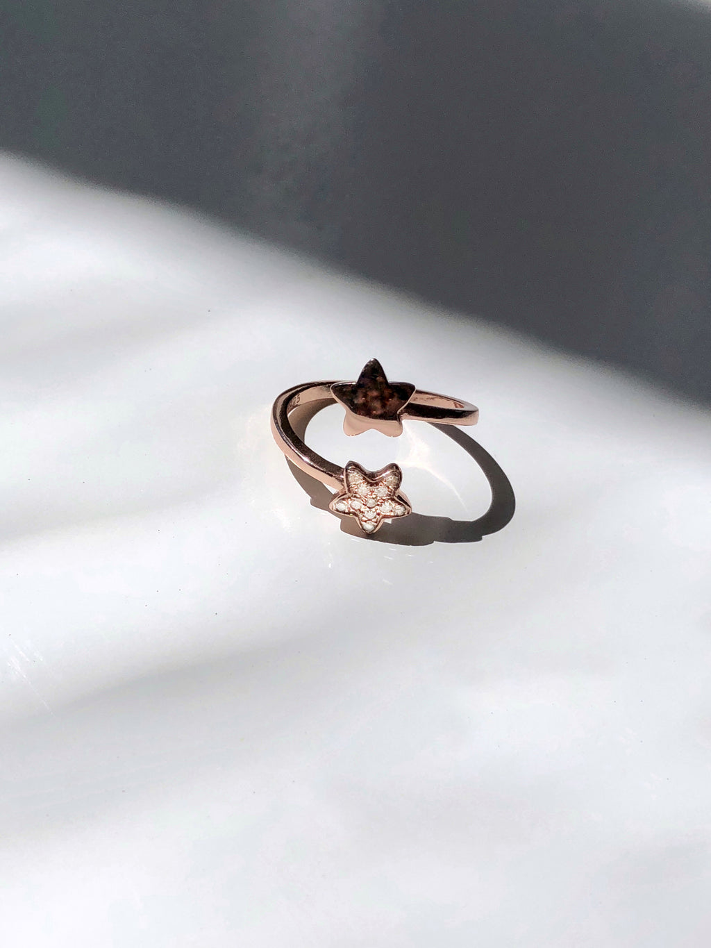 Stardust Rose Gold Open Ring