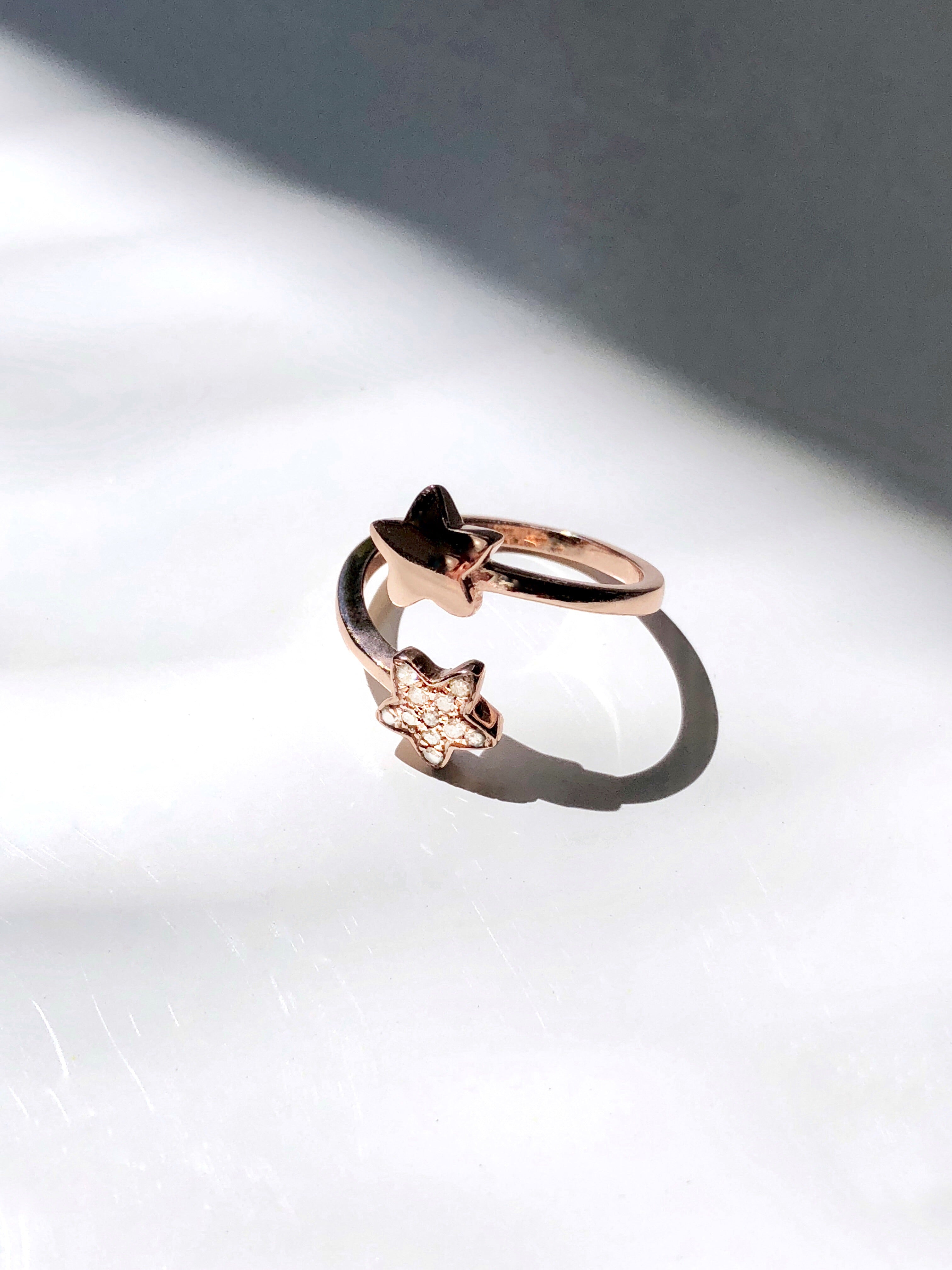 Stardust Rose Gold Open Ring