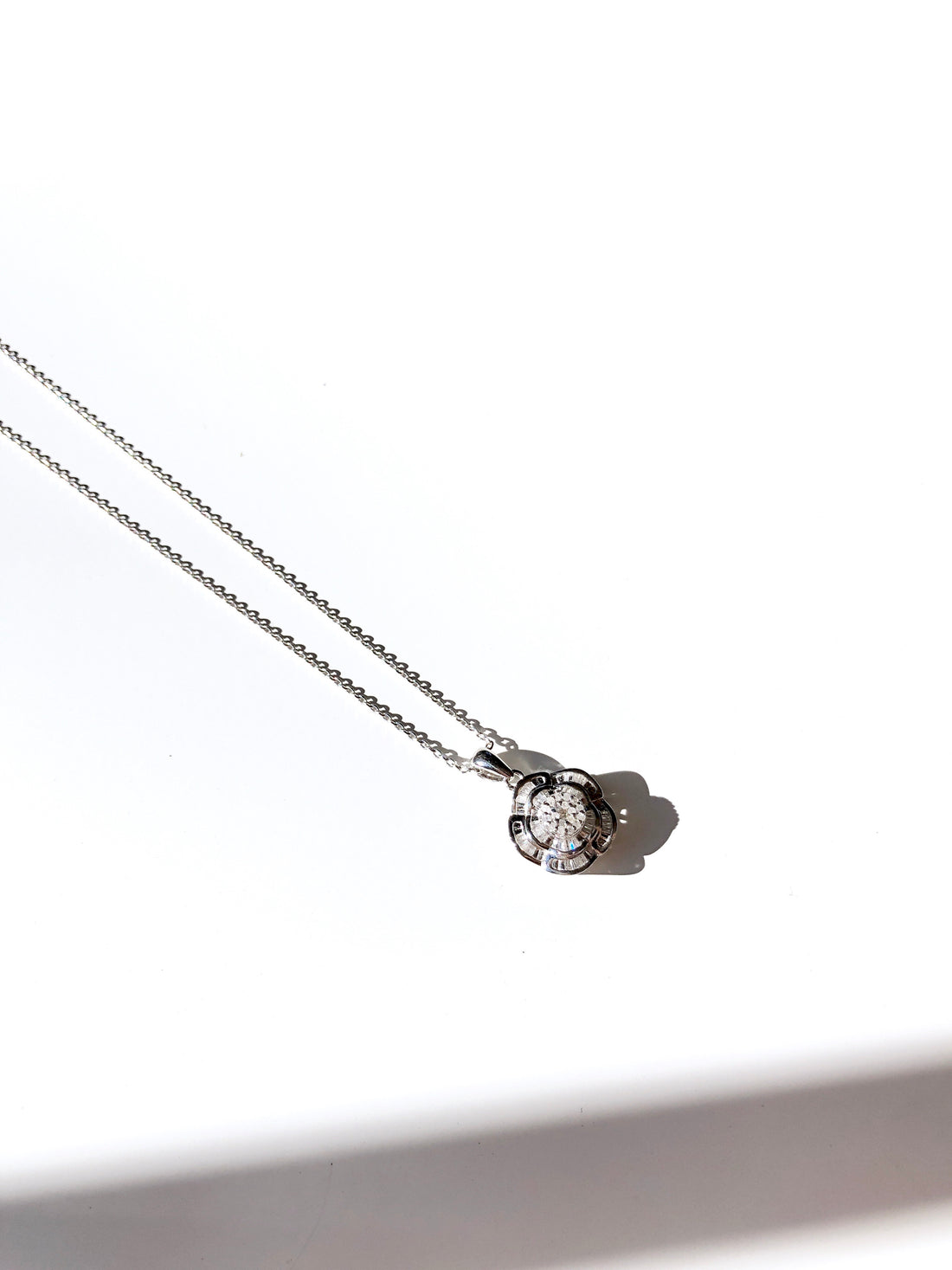 Cherry Blossom Natural Diamond Necklace