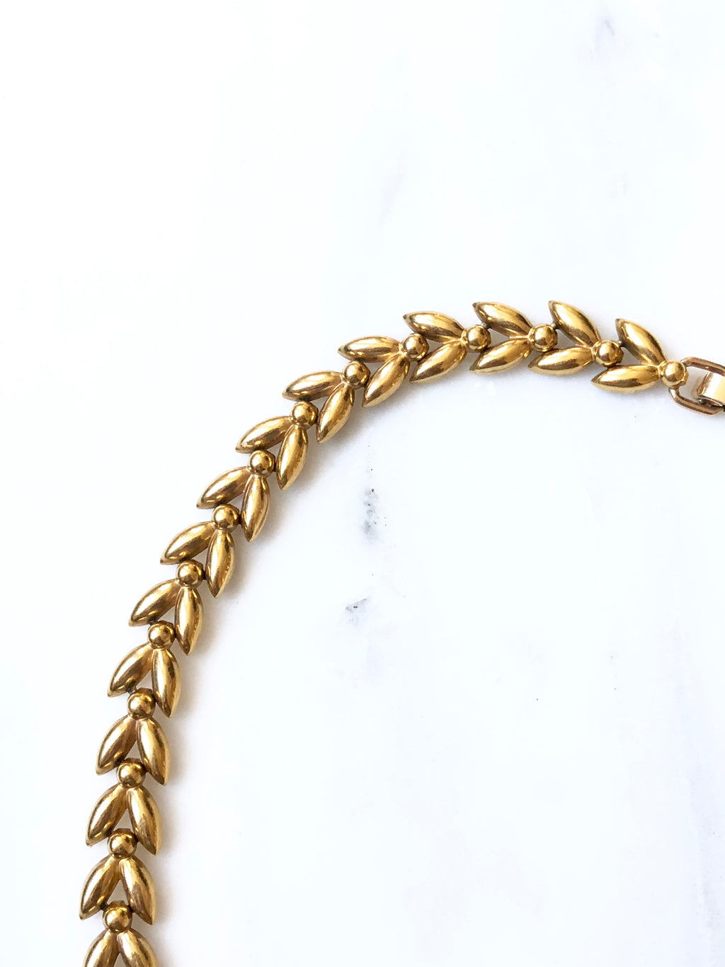 Krementz Ear Of Rice Gold Choker Necklace