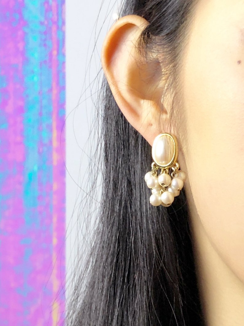 Vintage Rare Pearl Drop Earrings