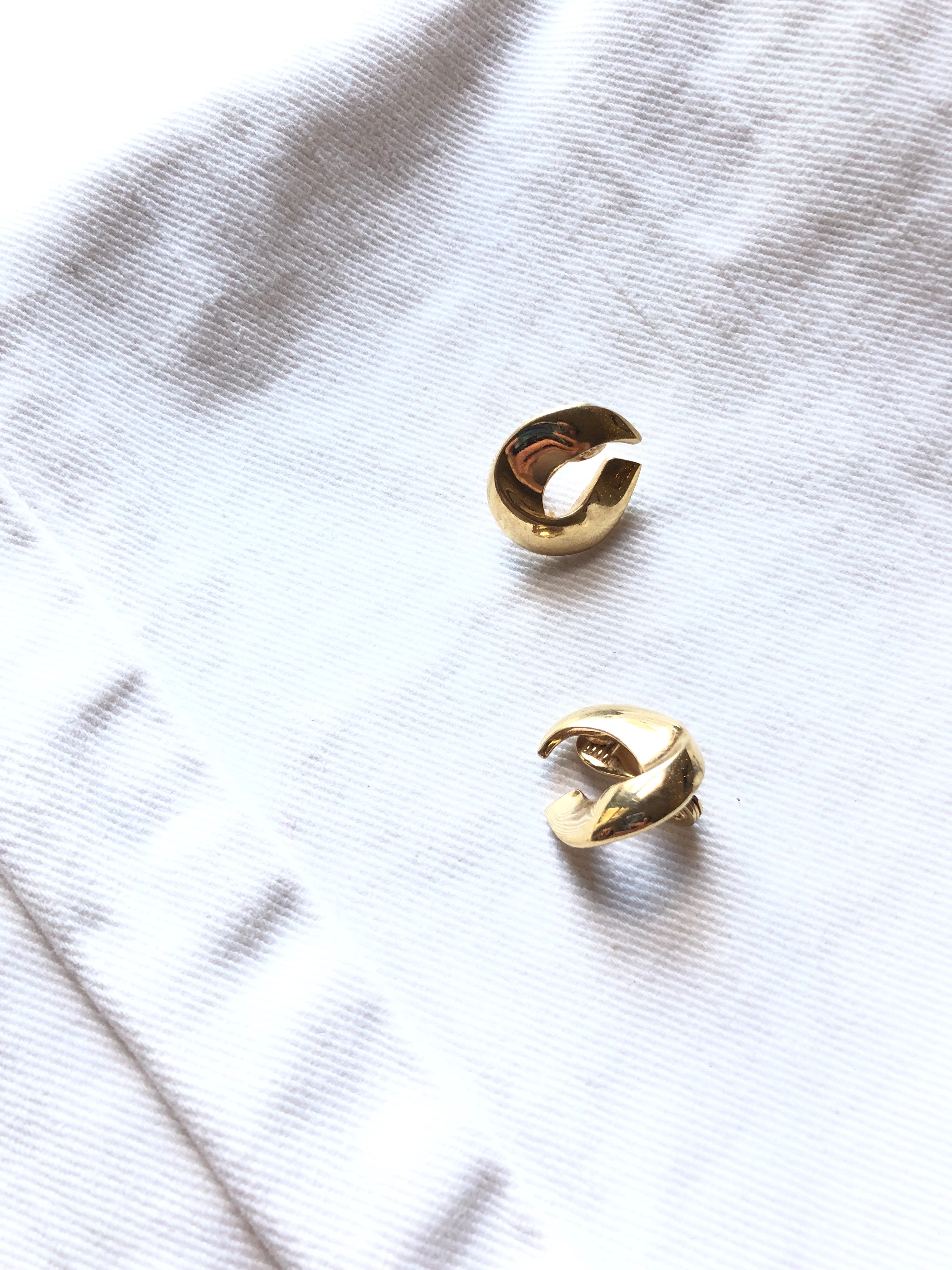 Vintage Monet Abstract Gold Earrings