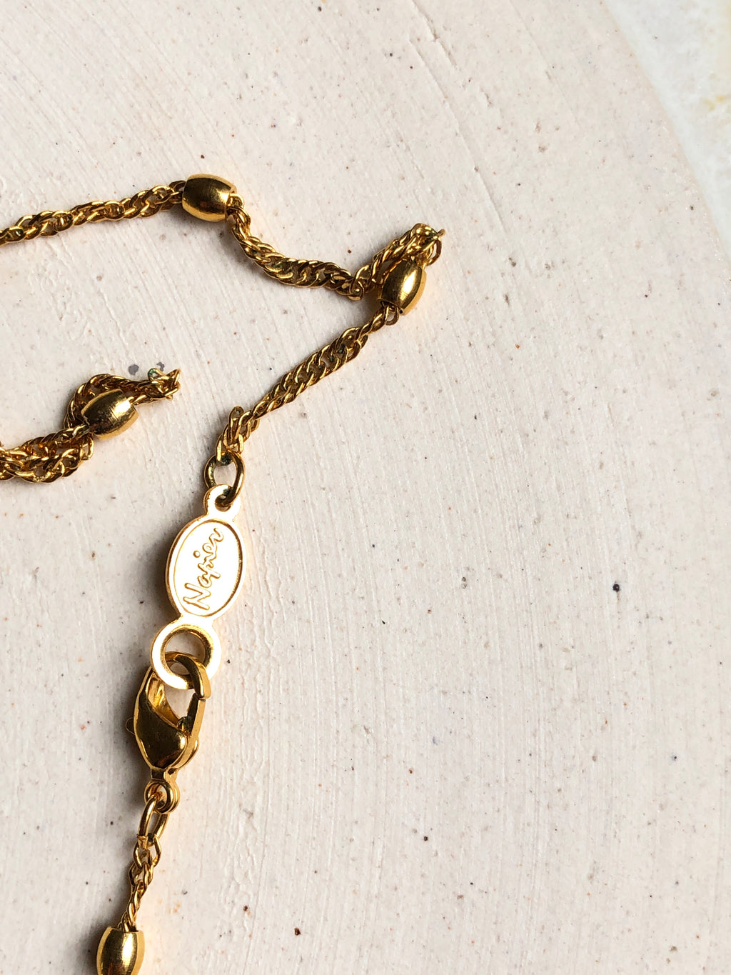 Napier Seperated Bead 14k Gold Necklace