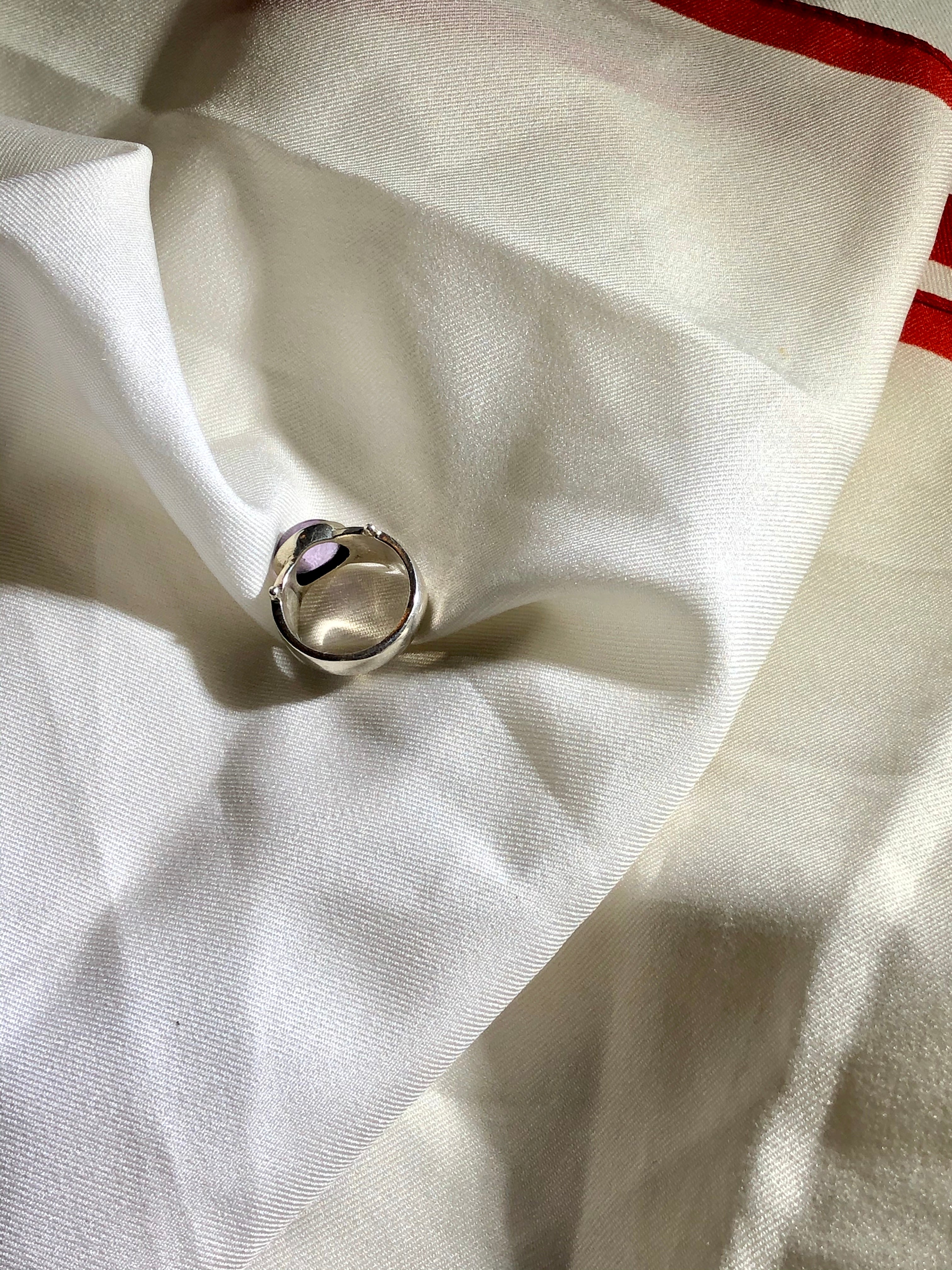 Vintage Amethyst Silver Ring