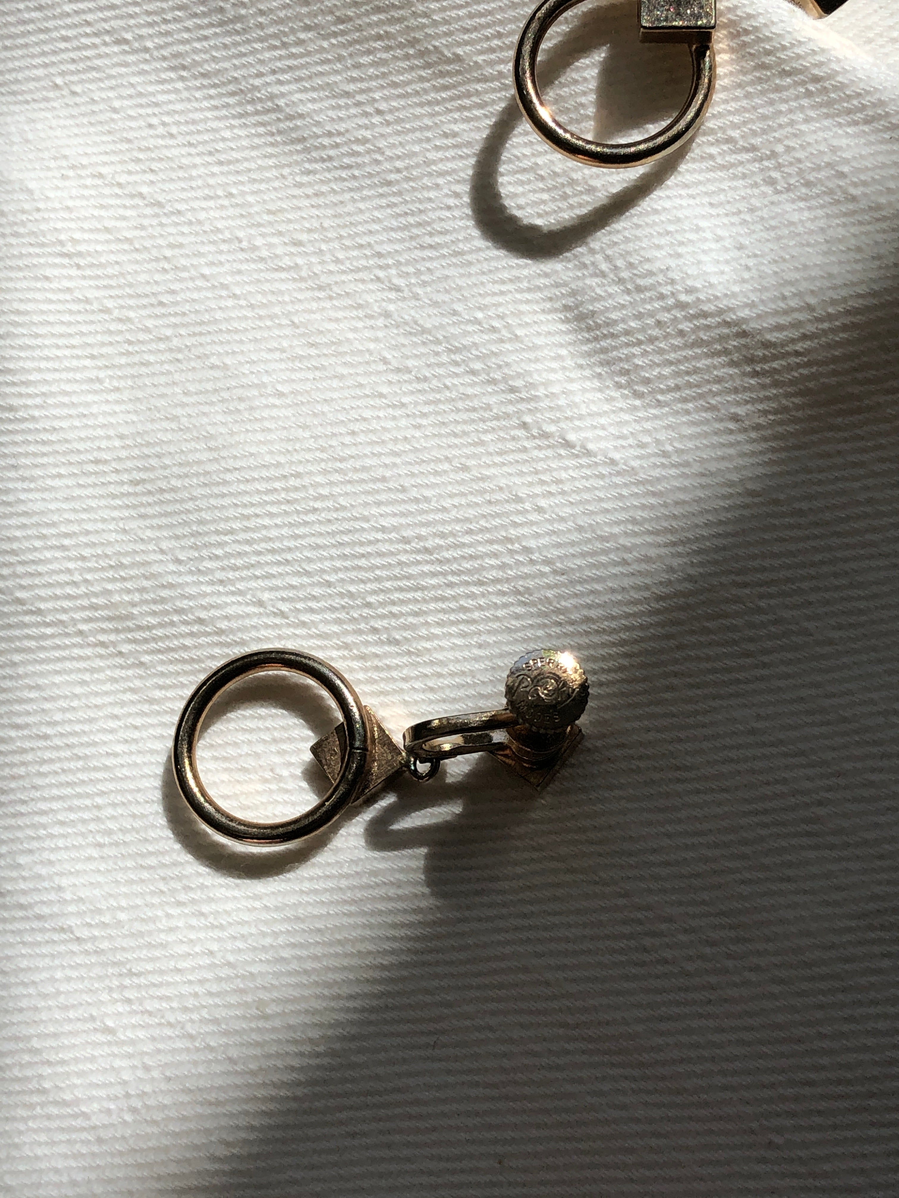 Vintage Perky Diamond Drop Earrings in Gold