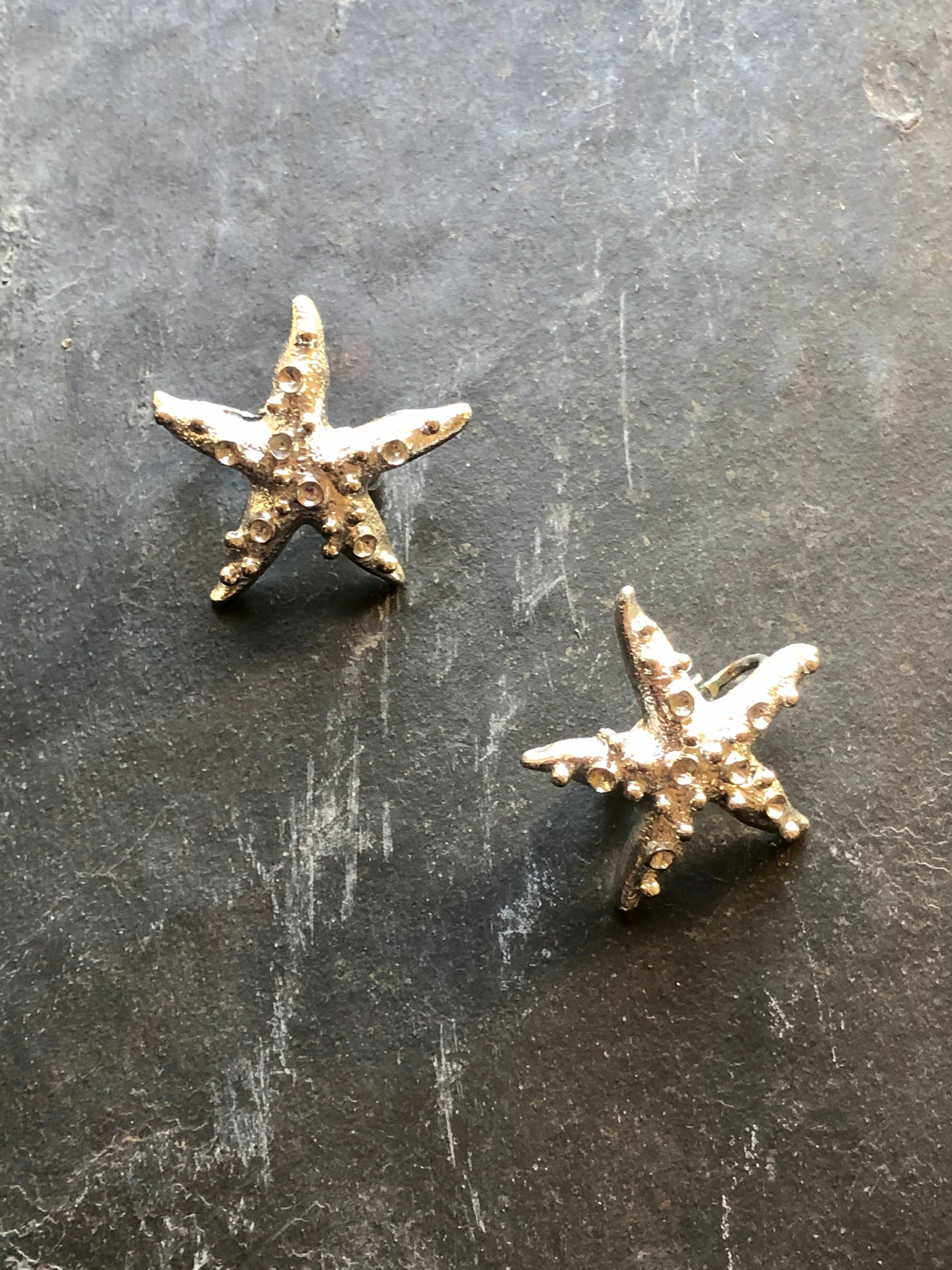 Vintage Starfish Silver Clip Earrings